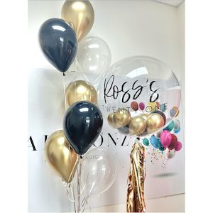 Clear bubble balloon personalised bouquet #9