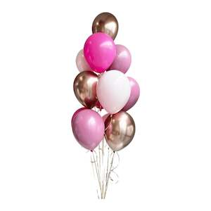 Helium Balloons: "Rose" luxe helium balloon bouquet