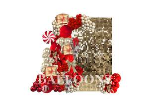 Backdrop Hire: Christmas shimmer panel display