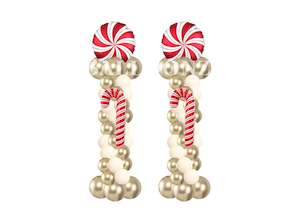 Balloon Pillars: Christmas balloon Candy Towers