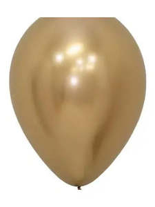 Uninflated Balloon Packages: Chrome Gold BALLOON in Sizes - small, regular or large