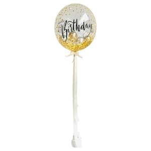 Personalised Balloons: 60cm custom-printed confetti balloon filled with small balloons