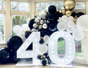 Giant 40 Light-Up Number Hire | 40th Birthday Auckland