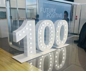 Giant 100 Light-Up Number Hire | 1.2m Height Auckland