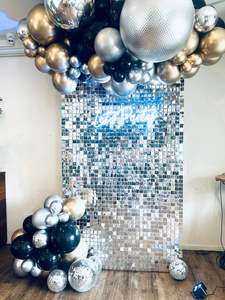 Top Selling: Silver let’s party shimmer wall