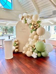 Top Selling: Engaged balloon backdrop archway