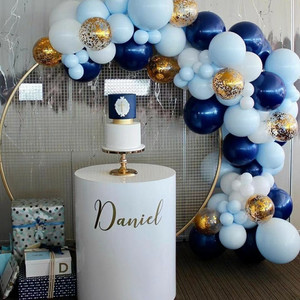 Products: Party Hire Set-Diameter 2 m x 2m Gold Mesh Backdrop Balloon Party Box