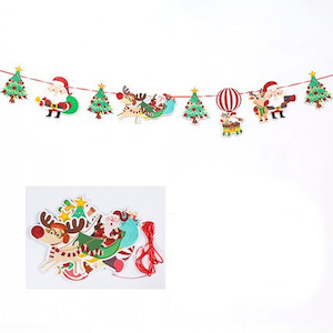 3m Golden Power Santa Claus and Christmas Tree Banner Balloon Party Box