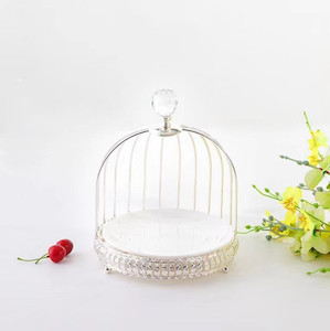 225 225 265mm Cage Shaped Dessert Rack Set-1 Layer Circular Silver Balloon Party Box