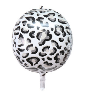 22 inch 4D Animal Stripe Foil Balloon Set - Snow Leopard Stripe Balloon Party Box