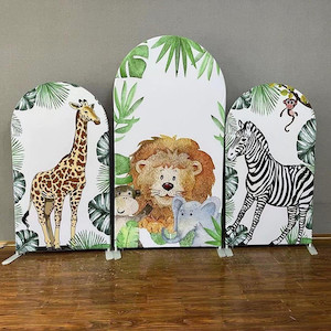 Jungle Safari Themed Arch 3pcs (Hire) Balloon Party Box