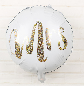 Products: 18 inch Word Mrs Round Foil Balloon Balloon Party Box