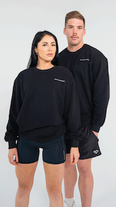 Winter Range: Oversized Box Crew | Black