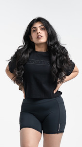 Womens Styles: Luxe Crop Tee | Black