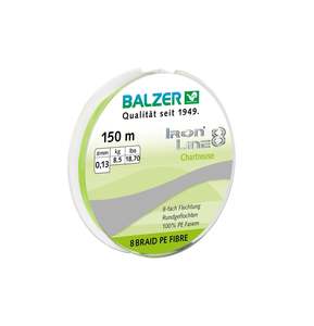Fishing Lines: Braided Line - Iron Line 8 Chartreuse 150m