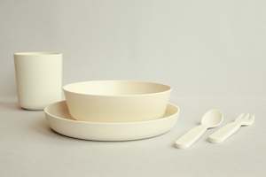 Bamboo Kids Sets: Bamboo Kids Dinner Set - Ivory