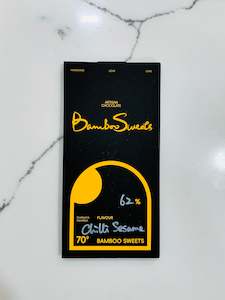 Chocolate Bar: Chilli&Sesame 62% Dark Chocolate(Vegan)