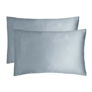 Bamboo Satin Pillowcases - Slate Blue