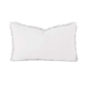 Cushions: Linen Cushion - Rectangle - Ivory