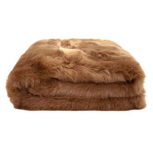 Throws: Luxury Faux Fur Throw - Fawn