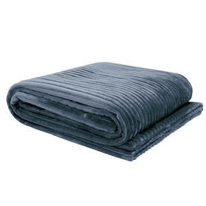 Throws: Channel Large Throw - Steel Blue
