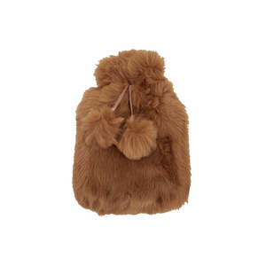 Luxury Faux Fur Hot Water Bottle - Fawn
