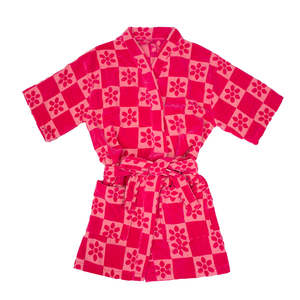 Daisy Check Robe - Pink