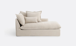 Sofas: Coastal | Linen Style Chaise Only