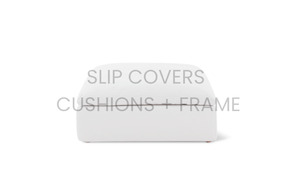 Sofas: Couch Cover/ Slip Cover Only - Cloud Ottoman | Feather Down