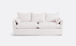 Coastal | Linen Style Slipcovered Feather 2 Seater Sofa