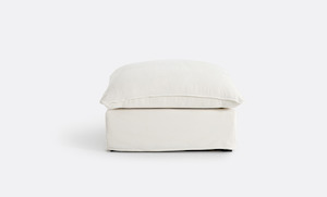 Coastal | Linen Style Ottoman
