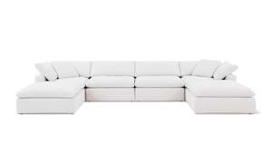 Cloud Classic Couch: Cloud Classic | 6-Piece Modular Sofa (Includes 2 Ottomans)