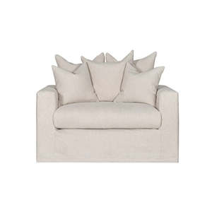 Armchairs: Hampton | Linen Feather Sofa Armchair