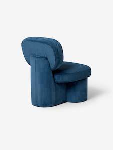 Padstow Chair in Steel Blue Cord