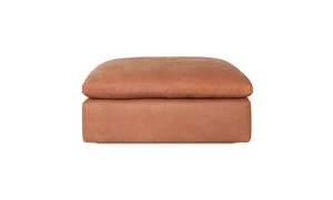 Custom Sofas: Cloud Classic Leather | Ottoman