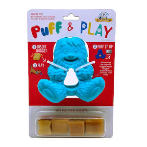 Dog Treats: Yeti - Puff & Play Toy (Blue)