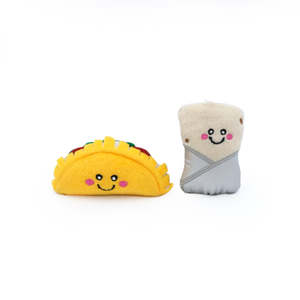 ZippyClaws Cat Toy NomNomz Taco & Burrito 2-Pack