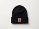 Barber & Co Cuffed Knit Beanie, Black