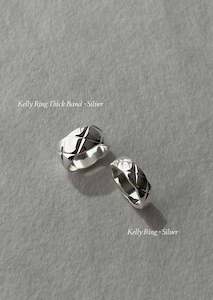Kelly Ring Thick Band - Silver