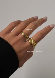 Rings: Kelly Ring Thick Band - Gold