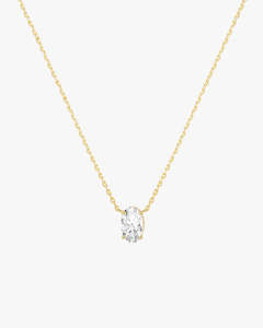 Necklaces: Iriss Necklace Oval - Gold