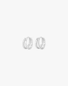 Earrings: Rhea Huggies - Silver