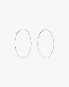 Earrings: Flynn Hoops - Silver