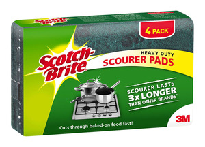 Products: Scotch-Brite Scouring Pad Heavy Duty, Pack of 4 Bargain Ink