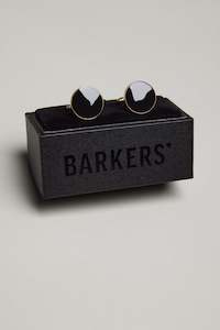 Gold and Black Round Cufflink