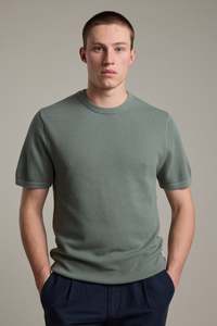 Mens Knitwear: Flinders Cotton Knit Tee