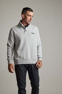 Mens Sweatshirts Hoodies: Harrington Half Button Sweatshirt