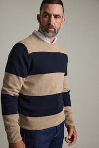 Eastbourne Stripe Merino Crew