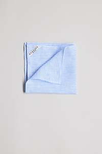 Pocket Squares: Harlen Linen Stripe Pocket Square