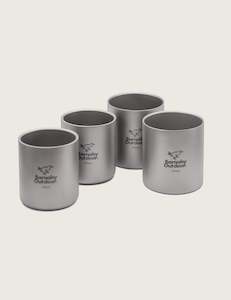 Barnaby Mugs: Titanium Double-Wall Barnaby Mug - FAMILY Nesting Set
